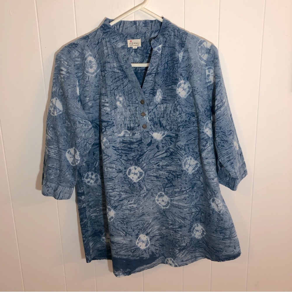 Vishnu Indigo Print Tunic XXL